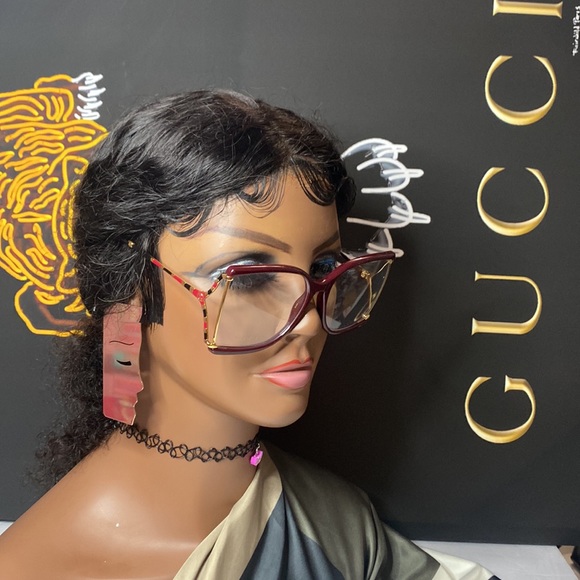 New- 🔥New GUCCI BUTTERFLY FASHION FRAMES GG0592S 003 RED/GOLD 60MM - Picture 5 of 16